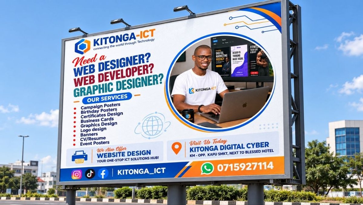 KITONGA-ICT billboard near Kapu Supermarket